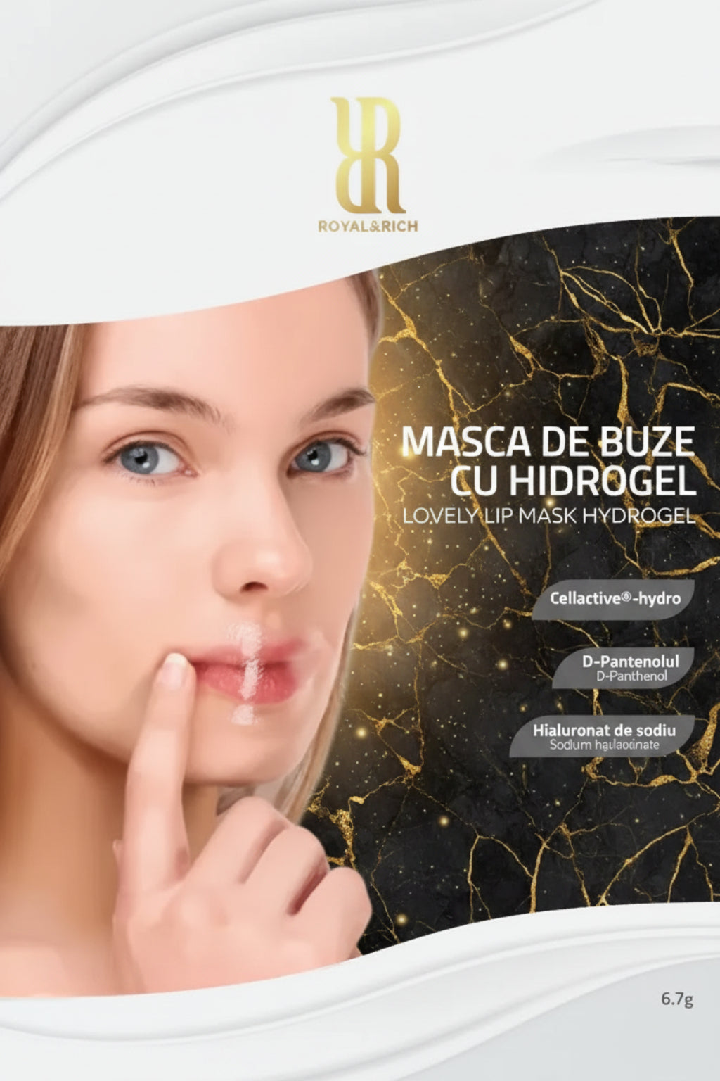 Mască de buze cu hidrogel 6.7 g RoyalRichRO