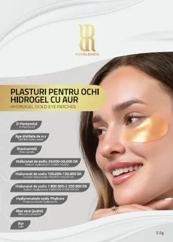 Plasturi ochi hidrogel cu aur 5.9g RoyalRichRO