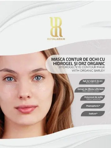Mască contur ochi cu hidrogel și orz organic RoyalRichRO