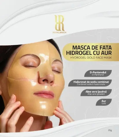 Mască de față hidrogel cu aur 25 g RoyalRichRO