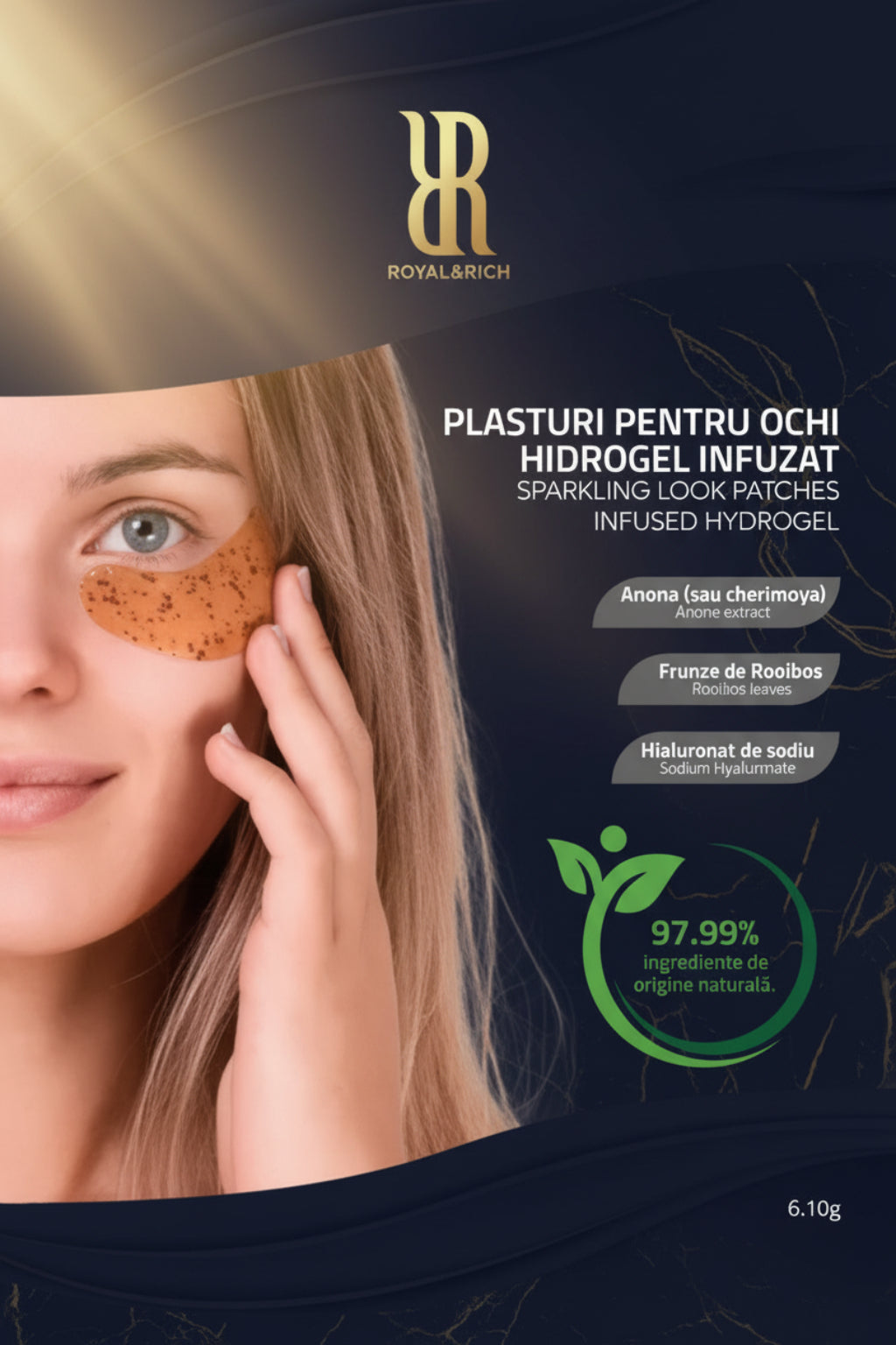 Plasturi pentru ochi hidrogel infuzați 6.1 g RoyalRichRO